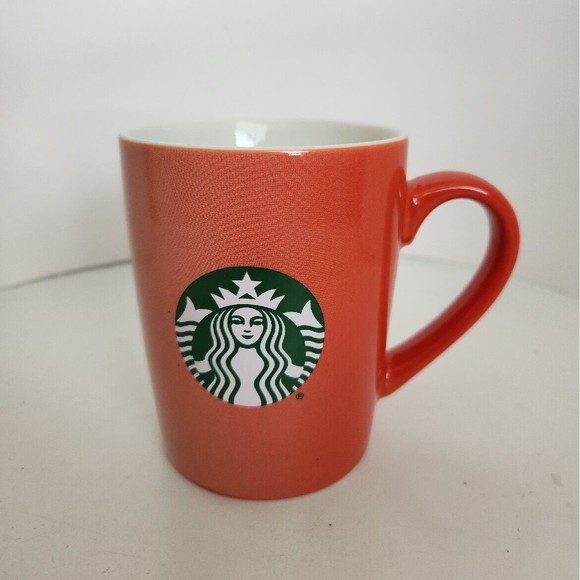 Starbucks 2021 Orange Peach Ombre 10oz Coffee Mug Green Mermaid Logo - Picture 1 of 5